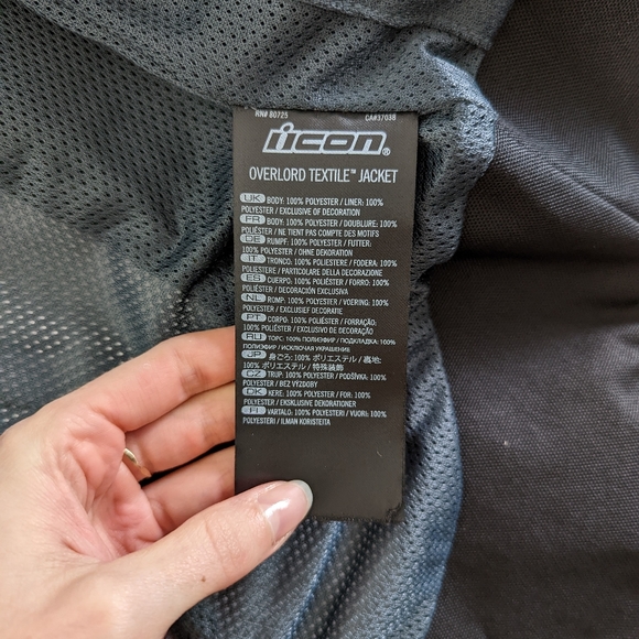 ICON Overlord Men's Textile Jacket Small - Picture 3 of 7